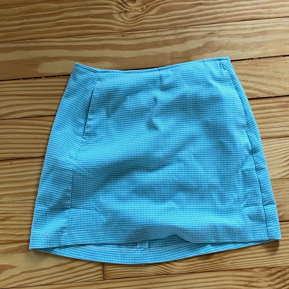 Teal and White Skirt
